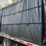 Lightweight Lumber Tarp 24' x 27' - 8' Drop Flatbed Tarp Ripstop (87 lb) BLACK